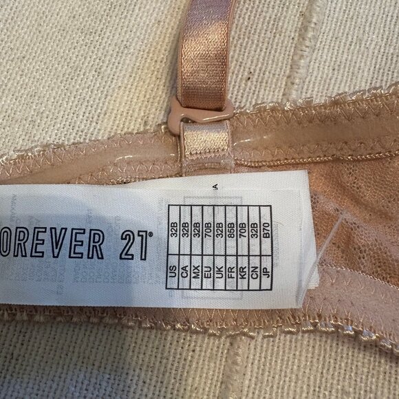Forever 21 Vintage Style Lace Lingerie Set – Light Tan, NWT, 32B/S - Picture 8 of 10